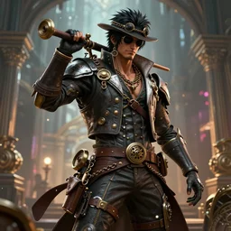 Steampunk Yakuza, realistic 4k octane beautifully detailed render, 4k post-processing, highly detailed, intricate complexity, epic composition, magical atmosphere, cinematic lighting, masterpiece, ultra hd