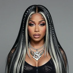 nicki minaj, psytrance artwork, by artgerm