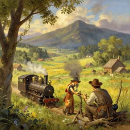 fairy tale, steam country, by greg rutkowski and thomas kinkade, trending on artstation