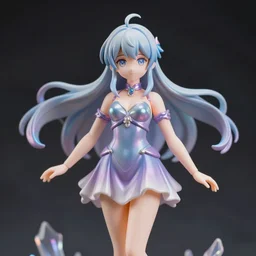 james jean isolated magical girl vinyl figure, figure photography, smooth sharp focus, holographic undertones, anime stylized, high detail, ethereal lighting