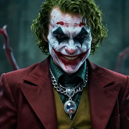 the joker as venom dreamlike with jewelry character art hyperdetailed 8 k realistic frostbite 3 engine cryengine dof trending on artstation