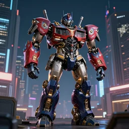full body view of quantasaurus rex - voltron - incredible robot hybrid, centered, asymmetric, illuminated panels on body, walking in an illuminated cyber city at night, deep depth field, masterpiece, featured on vimeo, digital painting featured on artstation, featured on pixiv, rule of thirds composition, cinematic dynamic lighting, hyper realistic, hyper detailed, sharp focus, 4 k, 8