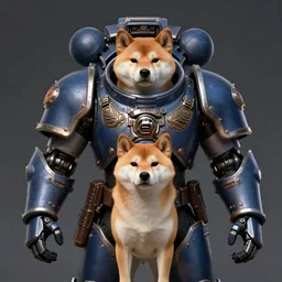 warhammer 4 0 k emperor armor realistic cyborg anthropomorphic shiba inu scifi cyberpunk, portrait art by donato giancola and greg rutkowski, realistic face, digital art, trending on artstation, symmetry