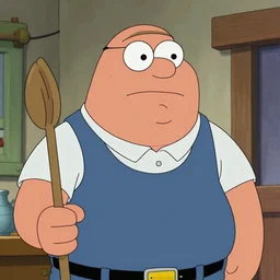Peter Griffin depicted as a muppet