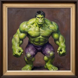 a framed portrait of mark ruffalo hulk by gaugain