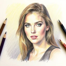 crayon drawing by greg rutkowski