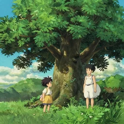 still image from the new studio ghibli animated film'the last tree on earth'