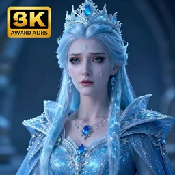 beautiful cryromancer ice queen with ornate cloak and crown, highly detailed, 4 k, hdr, smooth, sharp focus, high resolution, award - winning photo, artgerm, photorealistic