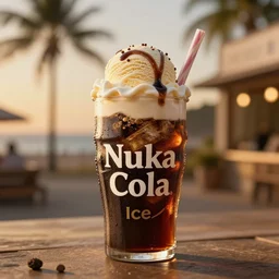 delicious nuka cola ice - cream, golden hour, sharp focus, digital art, hyper - realistic, 4 k, highly detailed, hd, dramatic lighting by brom