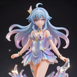 james jean, loish isolated magical girl vinyl figure, figure photography, glitter accents on figure, holographic undertones, anime stylized, high detail, ethereal lighting, rim light, expert light effects on figure, sharp focus, dramatic composition and glowing effects unreal engine, octane, editorial awarded design