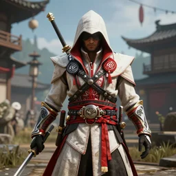 Ingame Screenshot of  Art of Assassins' Creed: Shinobi, for ps5, Highly Detailed, Unreal engine 5, HD, 8k, GTX 3090, 🔥 😎 🕹️ 👀