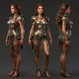 character sheet of carnavak garota, concept art, game art, highly intrincate, full body front and side, unreal engine, very detailed, detailed face, octane render, artstation, cgsociety, character design