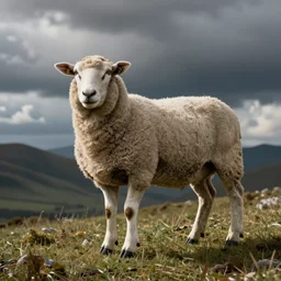 a sheep wearing high heels, high detail, realistic, photograph
