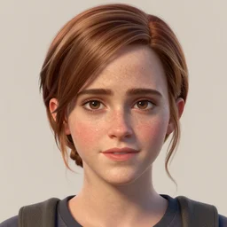textured film grain freckled face scratches and smudges emma watson as a pixar character cgsociety octane render unreal engine redshift render trending on artstation trending on artstation render blender behance cg superhero