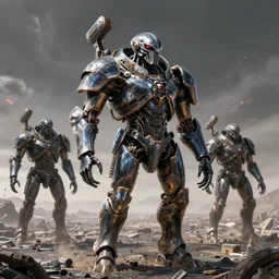 warhammer 40k necrons art, open space, digital art, illustration, wide angle, fine details, cinematic, highly detailed, octane render, 4k, unreal engine