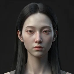 face portrait of a goddess by berndnaut smilde, octane render