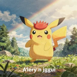 “A kindergartner’s crayon drawing of the Pokémon jigglypuff”