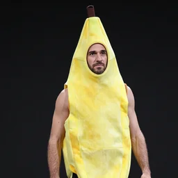 Manuel Valls wearing a banana costume