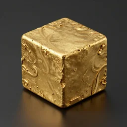 ancient gold cube
