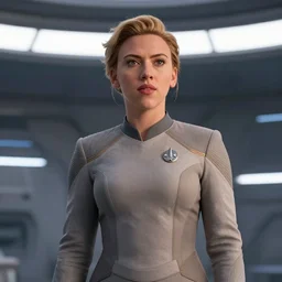 incredible wide screenshot, Scarlett Johansson is captain of the Enterprise in the new Star Trek movie