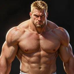 portrait of an nfl football player, muscular upper body, ultra realistic illustration, a hulking herculean gigachad, blonde hair, dangerous looking, intricate, highly detailed, digital painting, artstation, radiant light, caustics, concept art, smooth, sharp focus, by gaston bussiere, bayard wu, maxim verehin