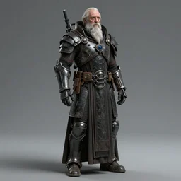 Dark cyberpunk elderly orthodox patriarch. Biopunk, body armor, high detail, photorealism, full length view, concept art, Dan Mumford, Greg Rutkowski, Quixel Megascans, octane render, 16k, 8k