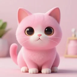 hyperrealistic pink kitteh!