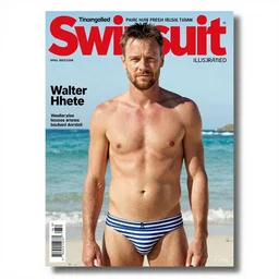 Walter White on the cover of Swimsuit Illustrated (1985)