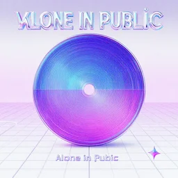lofi vaporwave retro futurism album artwork underground unknown alone in public