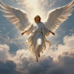 the son of god is coming In the clouds with his angels , artstation, Greg rutkowski, cinematic, digital Art