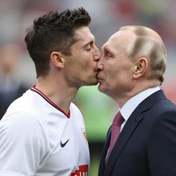 robert lewandowski kissing vladimir putin