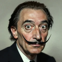 portrait of a uncanny artist by Chor Boogie and Salvador Dali collaboration, digital art, mix of aesthetics, close up, high details