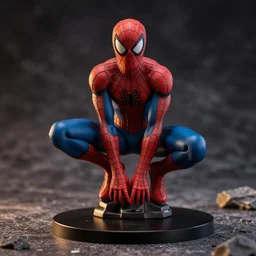 spiderman, an anime nendoroid of spiderman, figurine, detailed product photo