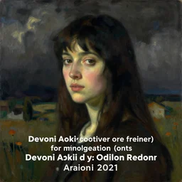 portret of devoni aoki by odilon redon