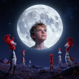 alone under a crystal moon, whimsically wandering beyond comprehension. cosmic digital art pastelpiece masterpiece trending on artstation by noel fielding, beeple, james gunn, gorillaz, marvel studios and dr seuss. hyper detailed portrait with 4 k macrolens, curated by beeple, unreal engine, art station and emmy winning gorillaz.