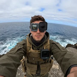 chile pacific war, arturo prat pov filmed as a go pro, 4 k footage, high detail