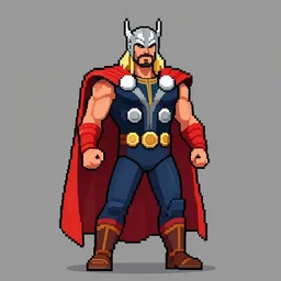 Thor from Marvel Comics, Pixel Art