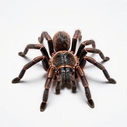 majestic tarantula, studio photography, full body, isolated on a pure white background, centered, entire subject in frame, sharp focus, soft studio lighting