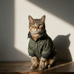 cat in a jacket