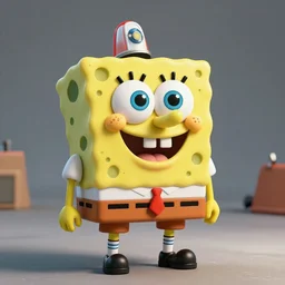 firefighter Spongebob square, photorealistic, cinematic lights, octane render