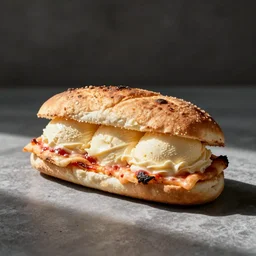 an ice cream sandwich with pizza
