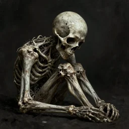dark and bizarre art digital art surrealistic, aesthetics, lonely, sad, macabre, bone, strange, deformity, madness, anguish, loneliness, houdini rendering, trending artstation, photorealistic, vintage, fine art