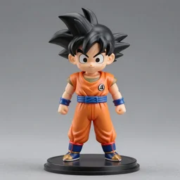 accurate detailed pvc, figure of black goku, nendoroid!!! figurine!!!, studio lighting, grey background, no shadow, trending on artstation, 4 k, highly detailed!!!