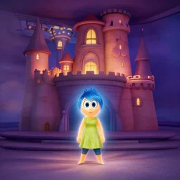 peach's castle, movie still from inside out, high contrast, rembrandt lighting, hyperion render, ray - tracing, trending on artstation, 4 k