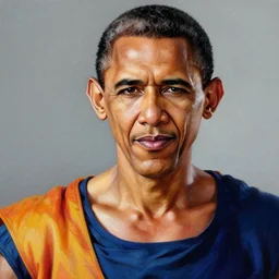 ultra realistic portrait painting of barak obama as super saiyan 3 goku, art by akira toriyama, 4 k, dragon ball artstyle, cel shaded, highly detailed, epic lighting