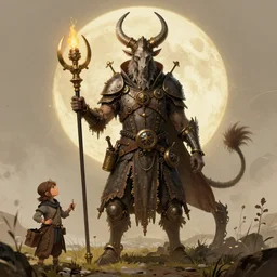 steampunk minotaur wizard by karol bak and rebecca guay