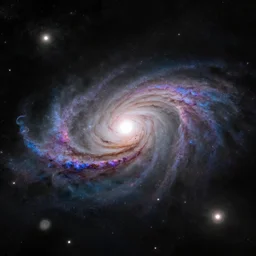 an organism composed of galaxies seen under a telescope