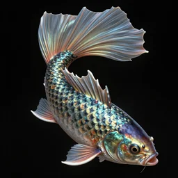 a fish with a beautiful fin, chinese dragon concept art, d & d, highly detailed, digital painting, artstation, sharp focus, illustration, art by tan zi and ayanamikodon and alphonse mucha and wlop