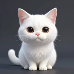 portrait of a cute!! white anthropomorphic cat, concept art
