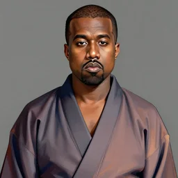 A realistic anime portrait of Kanye West wearing a kimono, digital painting, by Stanley Artgerm Lau, WLOP, and Rossdraws, digtial painting, trending on ArtStation, deviantart